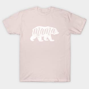 Mama Bear Distressed Ink Stamp Effect T-Shirt